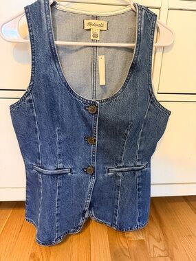 Madewell Light Blue Denim Vest with Tag